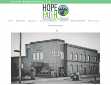 Tablet Screenshot of hopefaithministries.org